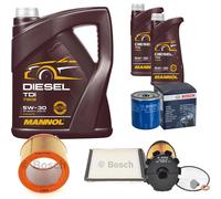 BOSCH controllo set 7 L MANNOL DieseL TDI 5W-30 per Citroën Berlingo Box