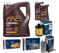 BOSCH Controllo Set 7 L MANNOL Diesel TDI 5W-30 Per Fiat Bravo II 1.6 D