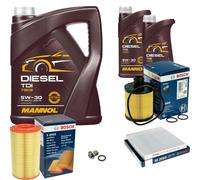 BOSCH Controllo Set 7 L MANNOL Diesel TDI 5W-30 Per Fiat Ducato Kasten 115