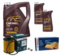 Bosch Controllo Set 7 L mannol Diesel Tdi 5W-30 per Opel Combinato Scatola /