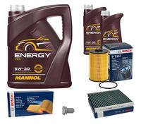 Bosch Controllo Set 7 L mannol Energia 5W-30 per VW Tiguan Allspace BW2 2.0