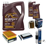 Bosch Controllo Set 7 L mannol Energia Ultra JP 5W-20 per BMW Serie 3er
