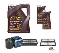 Bosch Controllo Set 7 L mannol Energia Ultra JP 5W-20 per Mazda 3 2.0