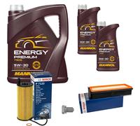 BOSCH Controllo Set 7 L MANNOL Energy Premium 5W-30 per BMW X3 F25 xDrive35d