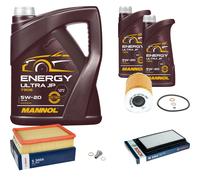 BOSCH Controllo Set 7 L MANNOL Energy Ultra JP 5W-20 Per BMW 3er Coupe