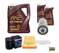 BOSCH Controllo Set 7 L MANNOL Extreme 5W-40 Per Alfa Romeo 146 1.9 JTD 145