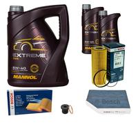 Bosch Controllo Set 7 L mannol extreme 5W-40 per Audi A5 Cabriolet S5