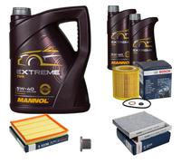 BOSCH Controllo Set 7 L MANNOL EXTREME 5W-40 Per BMW 5 Serie 535I ActiveHybrid