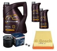 Bosch Controllo Set 7 L mannol extreme 5W-40 per Fiat Bravo I 1.9 Td 100 - S