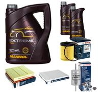BOSCH Controllo Set 7 L MANNOL Extreme 5W-40 Per Opel Omega B 2.5 V6 3.0