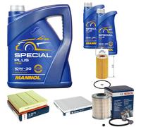 Bosch Controllo Set 7 L mannol Special Plus 10W-30 per Opel Omega B .