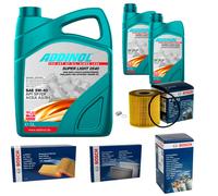 BOSCH Controllo Set 7L ADDINOL SUPER LIGHT 5W-40 Per Volvo S80 I TS XY 2.4