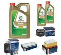 BOSCH Controllo Set 7L CASTROL EDGE 5W-30 C3 Per Opel Vivaro Kasten 2.0