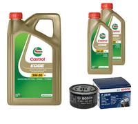 BOSCH Controllo Set 7L CASTROL EDGE 5W-30 C3 Per Renault Kangoo/Grand 1.6