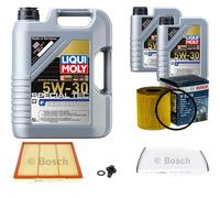 BOSCH Controllo Set 7L Liqui Moly 5W-30 per Ford Transit Custom Tourneo