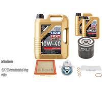 BOSCH Controllo Set 7L Liqui Moly Leichtlauf 10W-40 Per Alfa Romeo 155 2.5