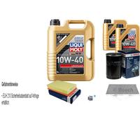 BOSCH Controllo Set 7L Liqui Moly Leichtlauf 10W-40 Per Audi A6 2.3 2.0