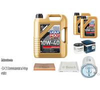 Bosch Controllo Set 7L Liqui Moly Scorrevolezza 10W-40 per Volvo V40 Wagon