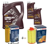 BOSCH Controllo Set 7L MANNOL 5W-30 LONG LIFE Per Mercedes-Benz C-Class SLK