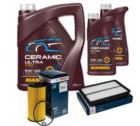 BOSCH Controllo Set 7L MANNOL Ceramic 5W-40 Per Hyundai Santa Fé III 2.2