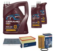 BOSCH Controllo Set 7L MANNOL Ceramic Pro 10W-40 Per Audi A4 Cabriolet 8H7