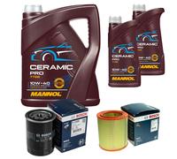 BOSCH Controllo Set 7L MANNOL Ceramic Pro 10W-40 Per Fiat Ducato