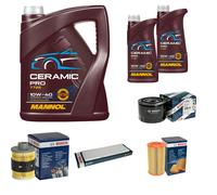 BOSCH Controllo Set 7L MANNOL Ceramic Pro 10W-40 Per Fiat Ducato Bus 244 Z