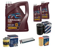 BOSCH Controllo Set 7L MANNOL Ceramic Pro 10W-40 Per Fiat Ducato Bus 244 Z