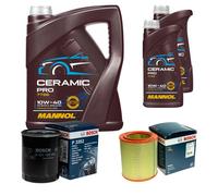 BOSCH Controllo Set 7L MANNOL Ceramic Pro 10W-40 Per Fiat Ducato Kasten 230L