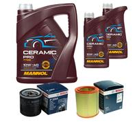 BOSCH Controllo Set 7L MANNOL Ceramic Pro 10W-40 Per Fiat Talento Kasten 290