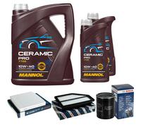 BOSCH Controllo Set 7L MANNOL Ceramic Pro 10W-40 Per Honda CR-V IV RM_ 2.0