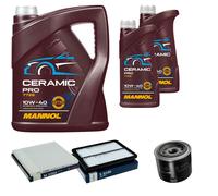 BOSCH Controllo Set 7L MANNOL Ceramic Pro 10W-40 Per KIA Sorento I JC 2.4