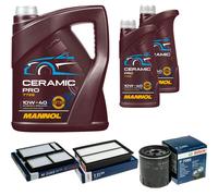 BOSCH Controllo Set 7L MANNOL Ceramic Pro 10W-40 Per Mazda 5 CW 1.8 MZR