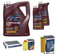 BOSCH Controllo Set 7L MANNOL Ceramic Pro 10W-40 Per Mercedes-Benz C-Klasse