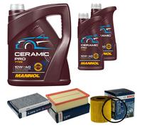BOSCH Controllo Set 7L MANNOL Ceramic Pro 10W-40 Per Peugeot 307 Break 3E