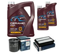 BOSCH Controllo Set 7L MANNOL Ceramic Pro 10W-40 Per Toyota Previa _R1_