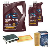BOSCH Controllo Set 7L MANNOL Ceramic Pro 10W-40 Per VW Golf IV 1J1 1.9 TDI
