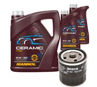 Bosch Controllo Set 7L mannol Ceramica 5W-30 per Austin Mini Metro Opel
