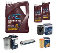 Bosch Controllo Set 7L mannol Ceramica Pro 10W-40 per Fiat Ducato Cassa