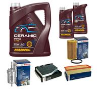 Bosch Controllo Set 7L mannol Ceramica Pro 10W-40 per VW Golf A V 1K1 2.0