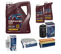 BOSCH Controllo set 7L MANNOL Ceramica Pro 10W-40 per VW Golf V 1K1 2.0 GTI