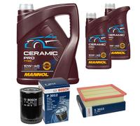 Bosch Controllo Set 7L mannol Ceramica. Pro 10W-40 per VW Vento 1H2 1.9
