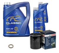 BOSCH Controllo Set 7L MANNOL Classic 10W-40 Per Honda Jazz II 1.2i-DSI