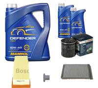 BOSCH Controllo Set 7L MANNOL Defender 10W-40 Per Citroën Peugeot Berlingo