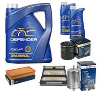 BOSCH Controllo Set 7L MANNOL Defender 10W-40 Per Peugeot Fiat 806 2.0
