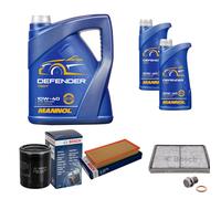 Bosch Controllo Set 7L mannol Defender 10W-40 per Volvo V40 Combinato 1.8i S40