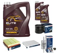 Bosch Controllo Set 7L mannol Elite 5W-40 per Opel Omega B 2.5 V6 3.0