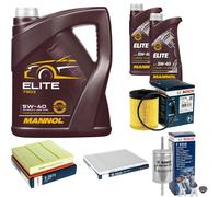 BOSCH Controllo Set 7L MANNOL ELITE 5W-40 Per Opel Omega B 2.5 V6 3.0