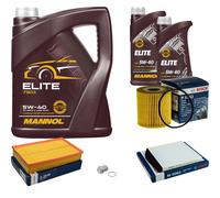 BOSCH Controllo Set 7L MANNOL ELITE 5W-40 Per Volvo S80 I TS XY 2.9 3.0 184