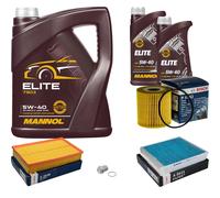 BOSCH Controllo Set 7L MANNOL ELITE 5W-40 Per Volvo S80 I TS XY 2.9 3.0 184